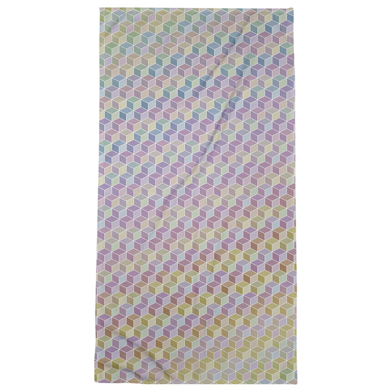 Katelyn Elizabeth Cotton Blend Beach Towel, Dark Pastel
