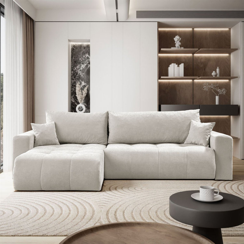 Ranika 3 - Piece Corner Sofa, Cream