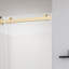 Porte de douche coulissante, porte en verre sans cadre avec quincaillerie en acier inoxydable-122674089