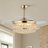 48" Dimmable Crystal Ceiling Fan With Led Lights And Remote Control-88080385
