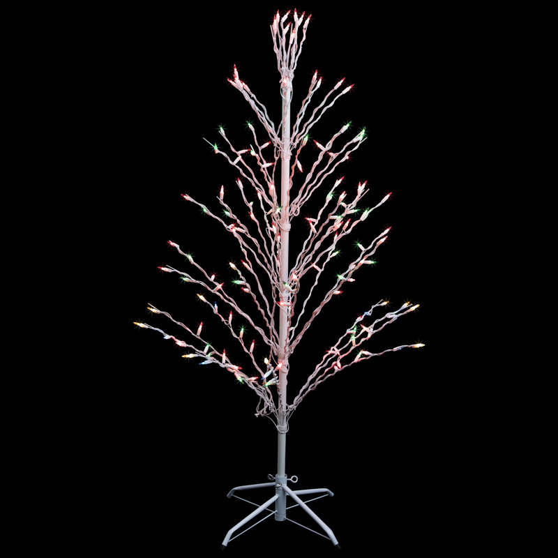 Décoration d'extérieur arbre cascade Twig Tree - multi lumières, H 4 pi