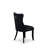 7 Piece Dinette Set Includes a Rectangle Dining Table and 6 Polyester Fabric Upholstered Parson Chairs, Black-130188972-130188975-130188976