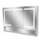48 po X P 32 po H Grande armoire à pharmacie rectangulaire encastrée ou à fixation en aluminium DEL argentée avec miroir