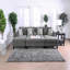 Repose-pieds gris en chenille de style contemporain 1Pc, siège moelleux pour le salon