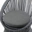 Méridienne pivotante de 26,7 po moderne en osier gris avec structure en rotin et en fer, avec un design rond élégant, parfaite pour le salon, le patio ou le balcon