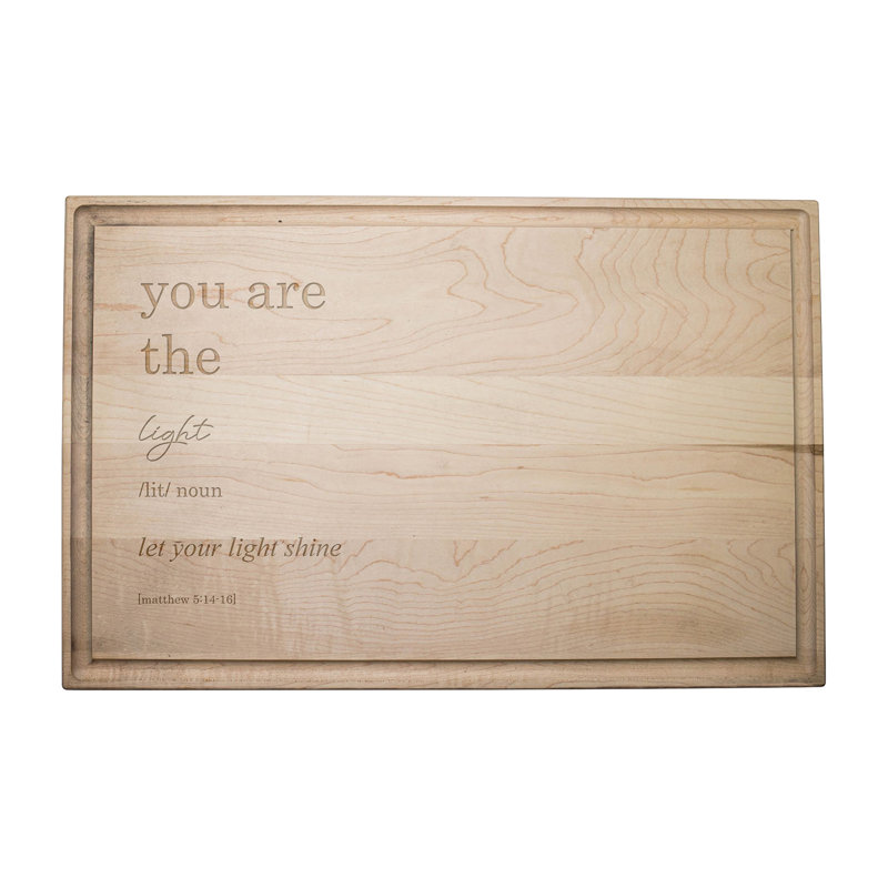 You Are The Light Cutting Board, Maple Wood
