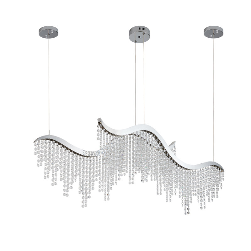 Lustre en cristal Armando Wave à DEL avec température de couleur réglable (ampoule non incluse)