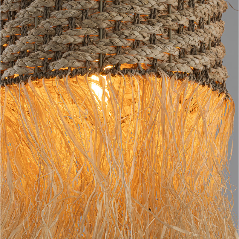 Lampe sur pied en rotin 3 lumières 72 po Amber 