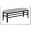 Élégante table de salle à manger rectangulaire en chêne foncé de 6 pièces avec chaises rembourrées et banc, parfaite pour les salles à manger modernes