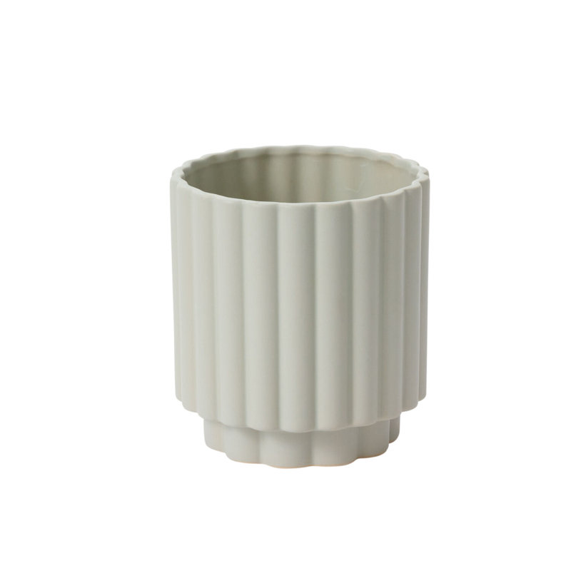 Pot Mikel, H 6 po x l 5,5 po x P 5,5 po, Beige