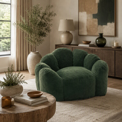 Lotus type compression sofa Adult bean bag sofa with pull ring can be easily moved without installation Suitable for various environments such as living room, bedroom, etc. Relax and enjoy life