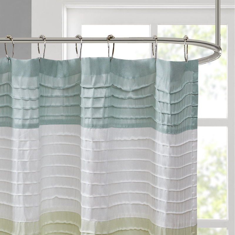 Rideau de douche en soie synthétique, Vert