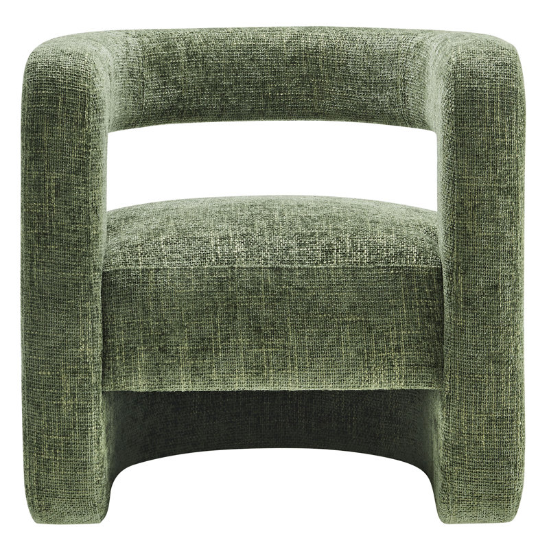 Fauteuil d'appoint en chenille Jaylin, Tissu basilic