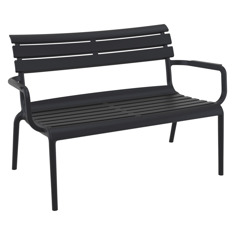 Banc d'extérieur 46 po Ruta Paris, Noir