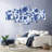 " Ornate Blue Flowers Multi Piece Canvas Print " 5 - Pieces-93061104