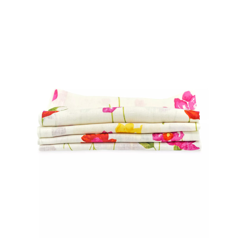 Floral Linen Square Napkins