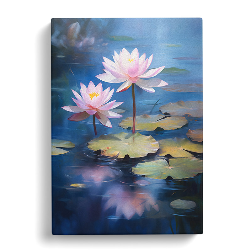 Lotus Flower Romanticism - Wrapped Canvas, 76cm H x 50cm W x 3cm D