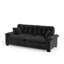 Canapé moderne plissé en chenille 3 places 94 po avec support à ressorts durable et coussins en mousse épais-1373708539