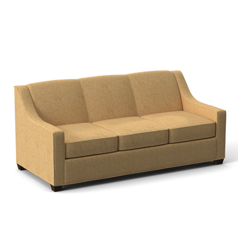 Phillips Square Arm Sofa with Reversible Cushions, Dorset Camel, 34.5" H x 76" W x 36" D, Cafelle