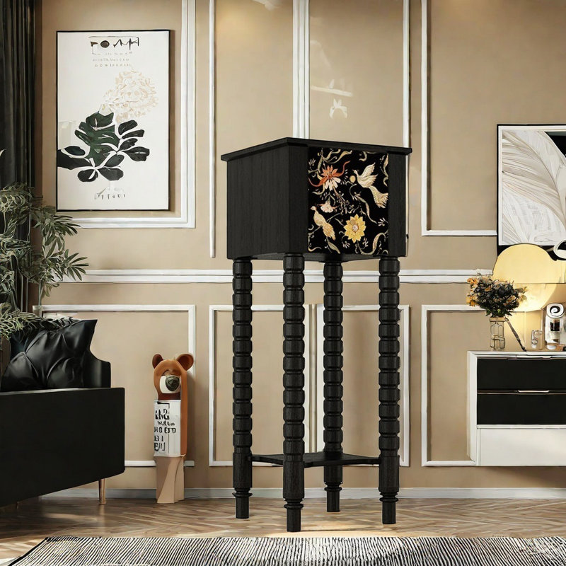 Retro French Style Romantic Accent Cabinet