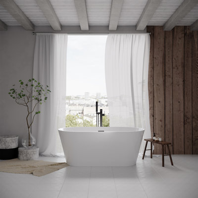 59'' x 31.1'' Freestanding Acrylic Bathtub