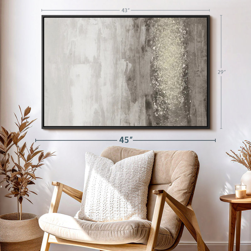 Abstrait «Glitter Rain I», H 29 po x l 43 po