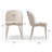 Modern Fully Upholstered Dining Chairs With Fabric-Wrapped Legs-2096628637