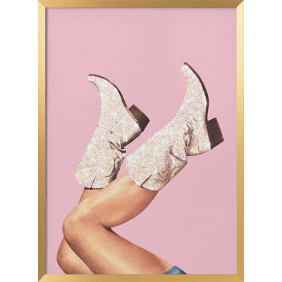 Pop Art & Retro "These Boots - Glitter Pink II" Framed Print Wall Art