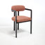 Ensemble de 2 chaises de salle à manger modernes rembourrées avec pieds en métal noir Boucle-801250823