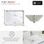 STYLISH 18 inch Rectangular Undermount Porcelain Bathroom Sink with 2 Overflow Finishes