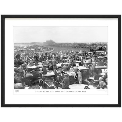 Epsom, Derby Day, From Tattenham Corner 1928 by Francis Frith - Single Picture Frame Print