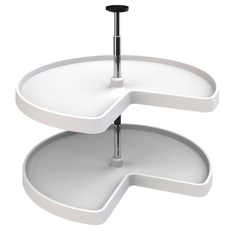 Tablette 2 pièces Rev-A-Shelf Lazy Susan, Blanc, L 32 po x P 22,44 po