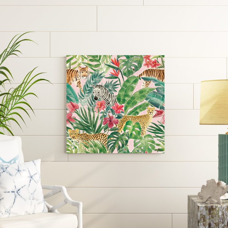 Jungle Vibes étape 01B, H 30 po x l 30 po x P 1,25 po