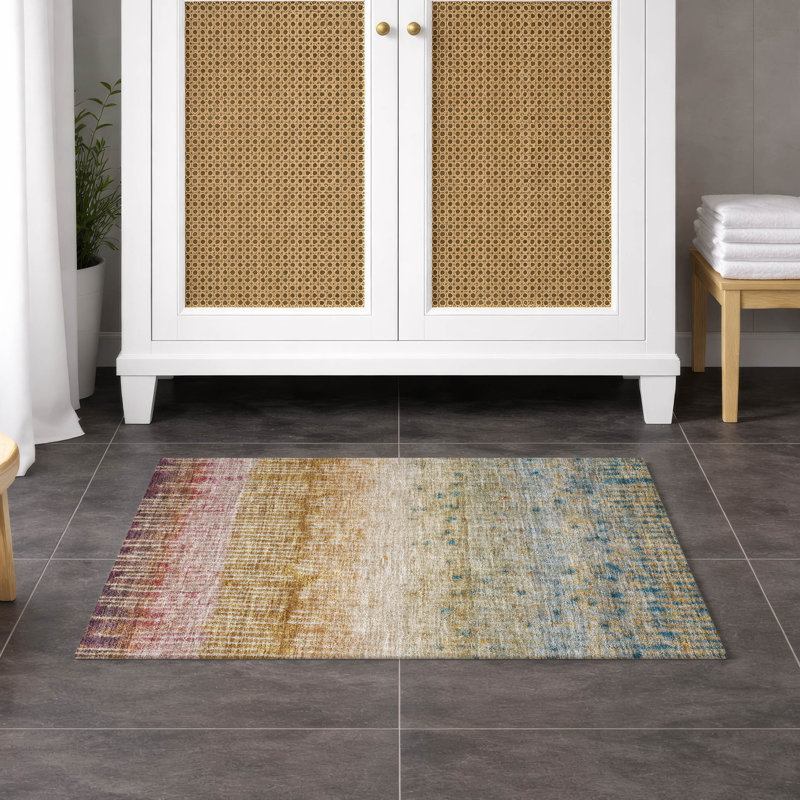 Machine Washable Indoor/Outdoor Chantille ACN2811 Modern Rug, 1'8" x 2'6", Gold