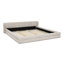 Très grande base de lit tapissier en chenille avec tête de lit confortable et fabrication solide, parfaite pour les chambres à coucher modernes.-1284054867