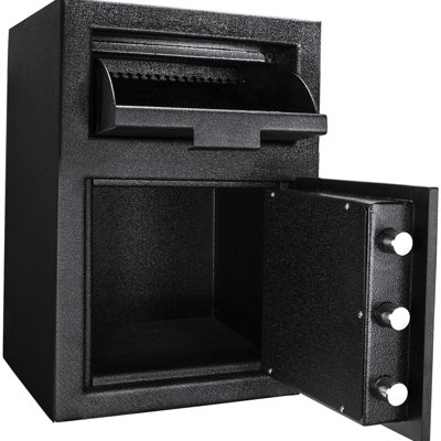 Dx200 Steel Safe With Keypad - 14.25X14.25X20.45 In, Black, 79.58 Lb 3 Solid Deadbolts & Fishing Baffles 14X14x20 79.6 Lbs Feature Hidden Lock For Battery Low User- Design