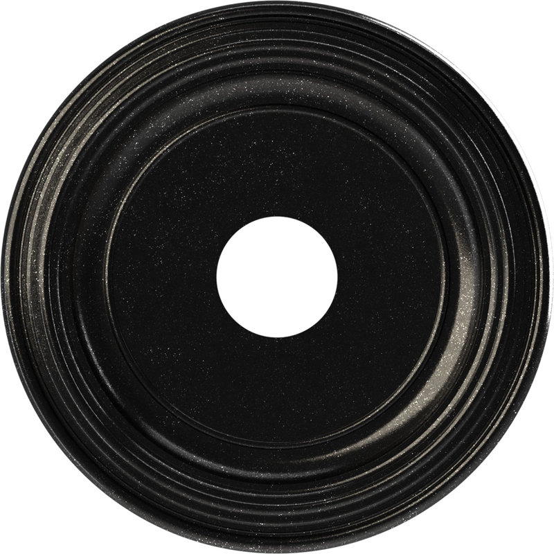 Traditional Traditional Thermoformed PVC Ceiling Medallion, Textured Metallic Galaxy, 16" H x 16" W x 1.38" D