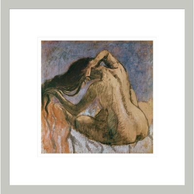 «Woman Combing Her Hair» par Edgar Degas, impression giclée encadrée