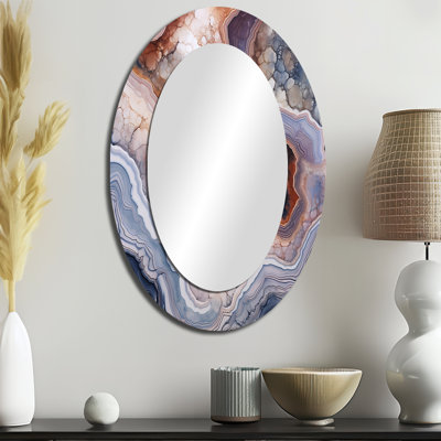 Miroir mural ovale moderne Stone Geode