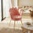 19" Wide Upholstered Papasan Chair Barrel Accent Chair With Gold leg-1287812206