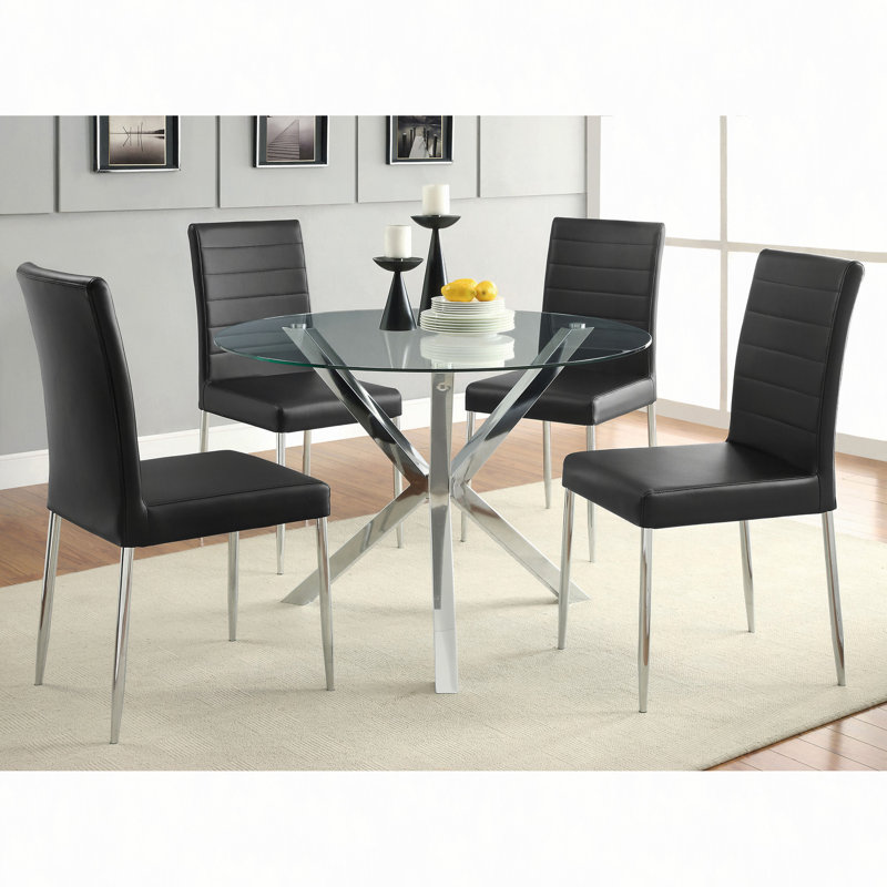 Isolde Chrome 41-inch Dining Table