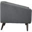 Chaise avec accoudoirs coulissant en noyer foncé / polyester / plastique Living par Modway-1136265546