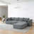 Modern Modular U-Shape Sectional Sofa for Conversation