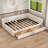 Two Drawers Upholstered Platform Bed with USB-106897454