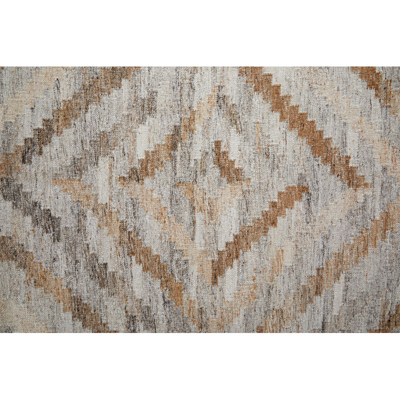 Bunde Transitional PET Yarn Beige/Gray Rug, 3''-6" X 5''-6" Accent Rug, Rectangle 5' x 8'
