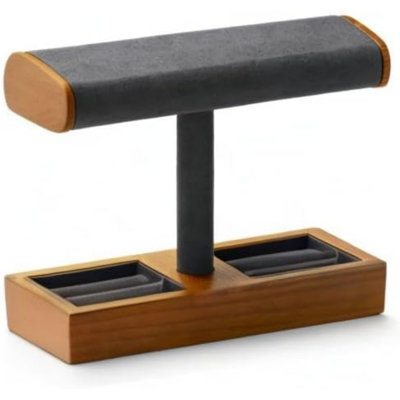 Solid Wood Watch Display Stand T-Bar Watch Stand For Men And Women Jewelry Accessory Organizer For Store And Home