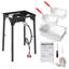 Double Fryer With 2 Baskets Propane Burners For Outdoor Cooking