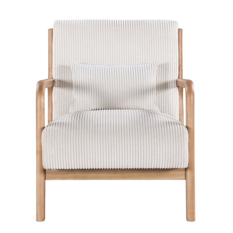 Chaise longue en bois, Naturel, Beige