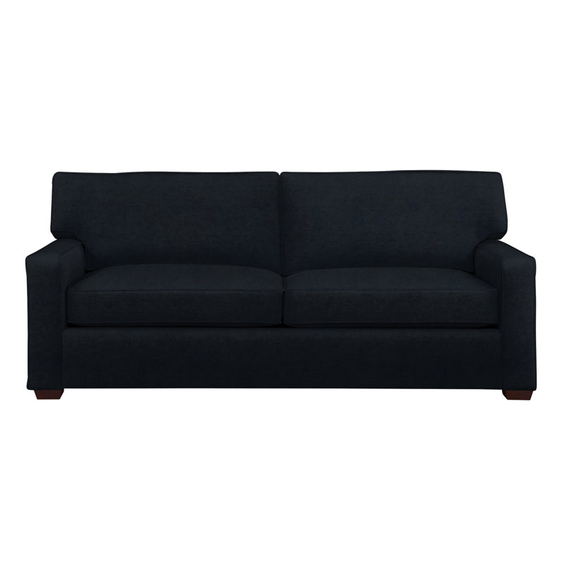 Taylor 88'' Upholstered Sofa, Bella Ink Blue Performance Velvet