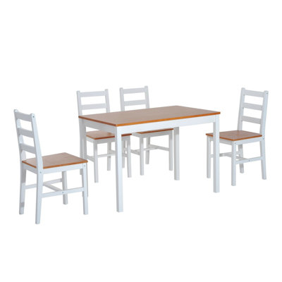 Yedinak 4 - Person Solid Wood Dining Set by Winston Porter